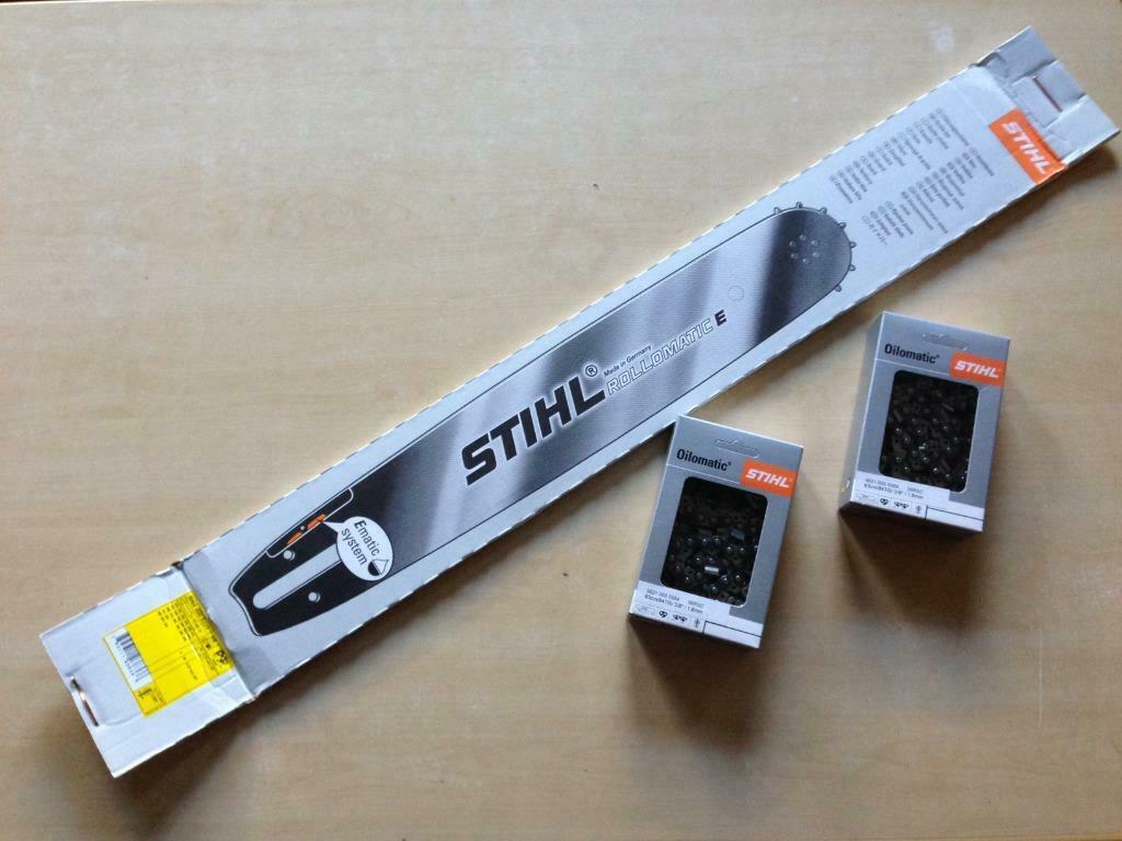 stihl zaagblad 63cm + 2 kettingen nieuw!!!, Ophalen of Verzenden, Nieuw, Kettingzaag