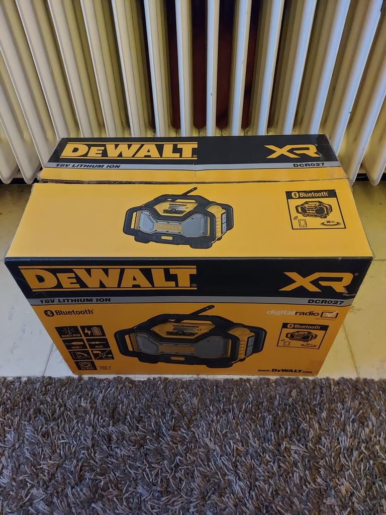 Bouwradio- dewalt DCR027 xr DAB +radio lader +batterij, Ophalen, Nieuw, Bouwradio
