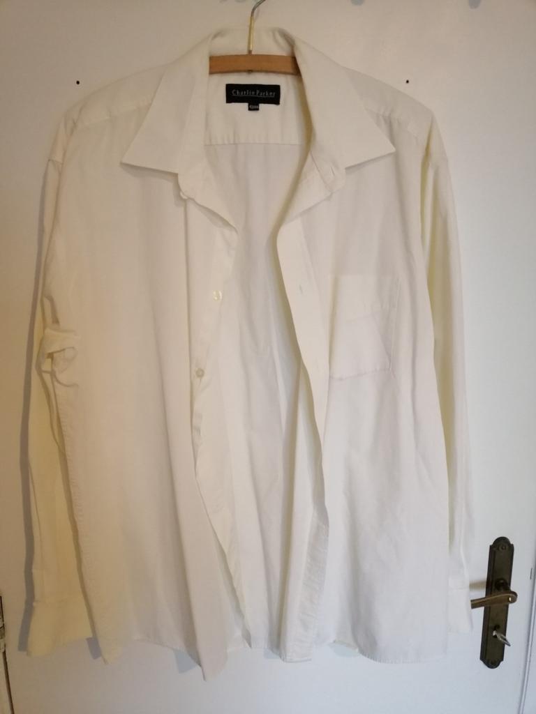 Chemise beige Charlie Parker T. 43/44, Kleding | Heren, Ophalen of Verzenden, Zo goed als nieuw, Beige