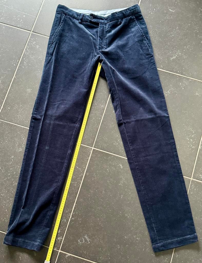 Blauwe fluwelen broek maat 32, Ophalen, Zo goed als nieuw