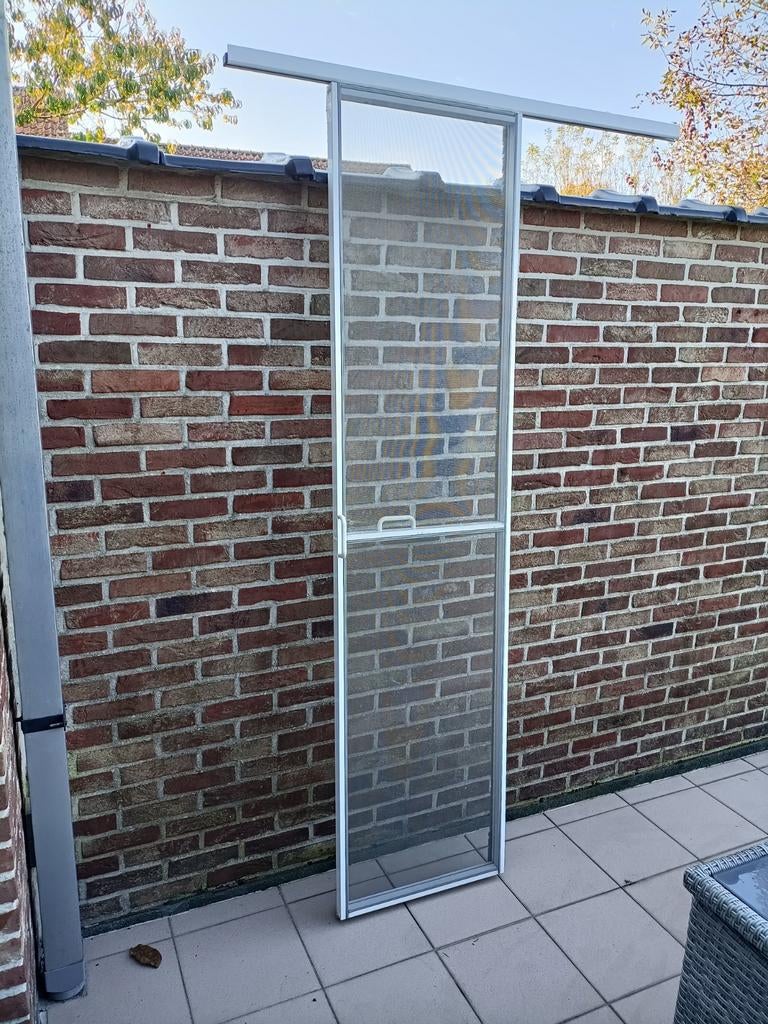 witte aluminium vliegenschuifdeur, Ophalen, Gebruikt, Minder dan 80 cm, Hordeur