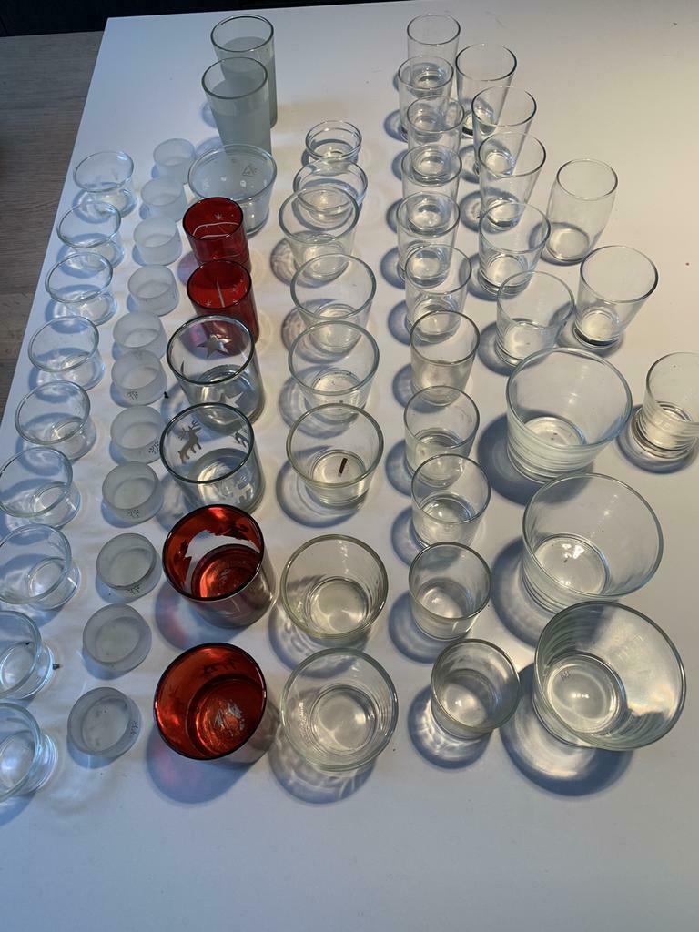 Lot theelicht glaasjes, Antiek en Kunst, Ophalen of Verzenden