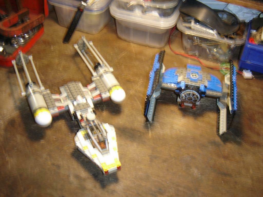 Y-wing + Tie fighter set 7150 complet années 1999, Enlèvement ou Envoi, Utilisé, Ensemble complet, Lego