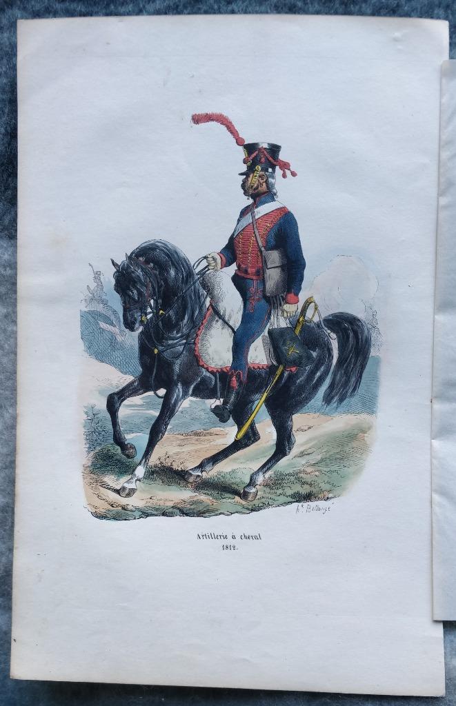 Gravure van een paardartillerie 1812 1e keizerrijk Napoleon, Verzamelen, Militaria | Algemeen, Ophalen of Verzenden, Landmacht