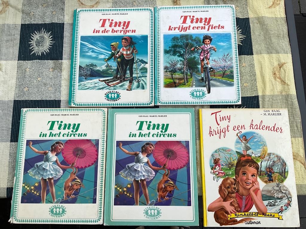 6 x Tiny, oude reeks boekjes met gebruikssporen, Ophalen, Gelezen