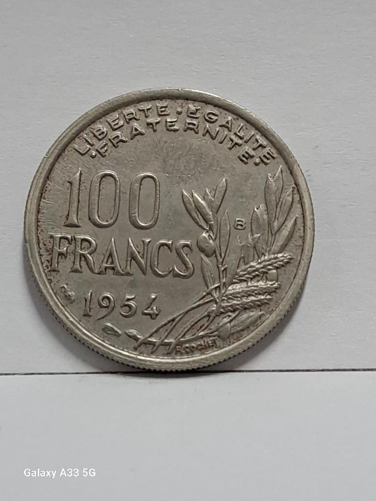 France  100 FRANCS COCHET 1954 B, Enlèvement ou Envoi, France, Monnaie en vrac