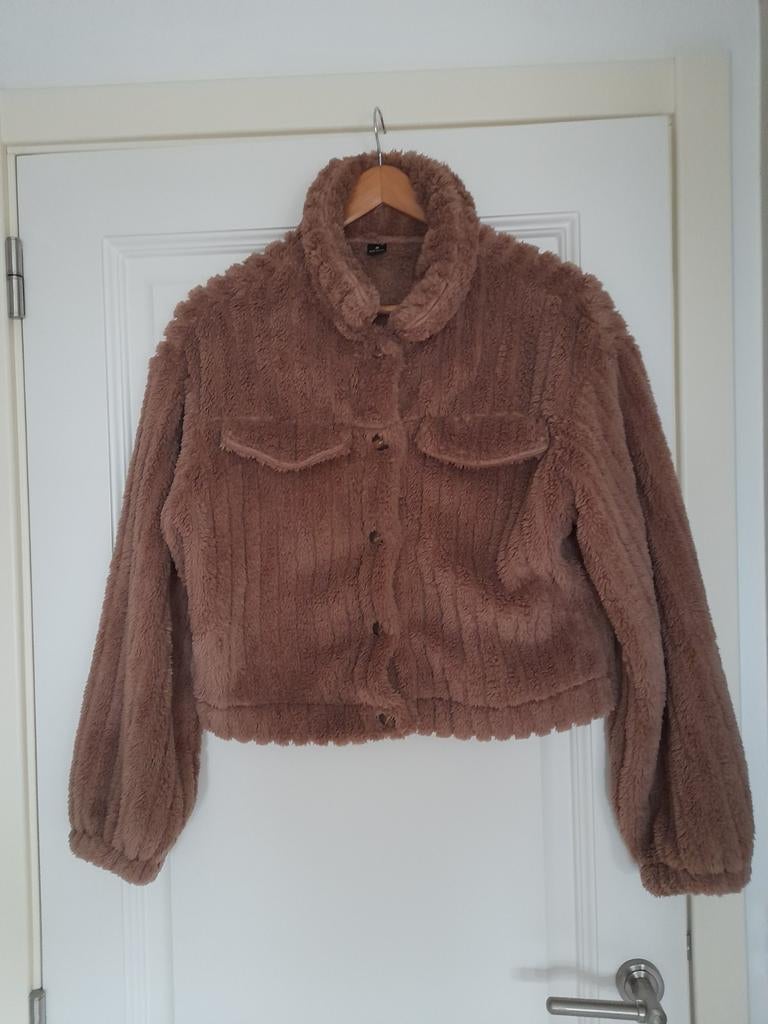 dames jas in teddy medium, Ophalen