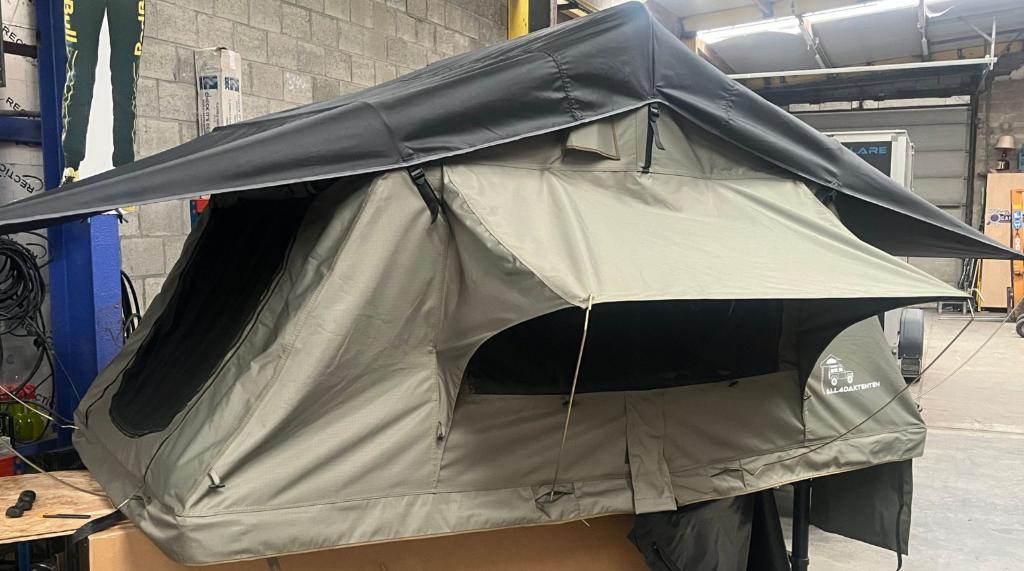 All4Daktenten Topanga zwart/groen 140cm, Caravans en Kamperen, Tenten, Ophalen, Sales@all4tuning.be, Tot en met 2, Nieuw