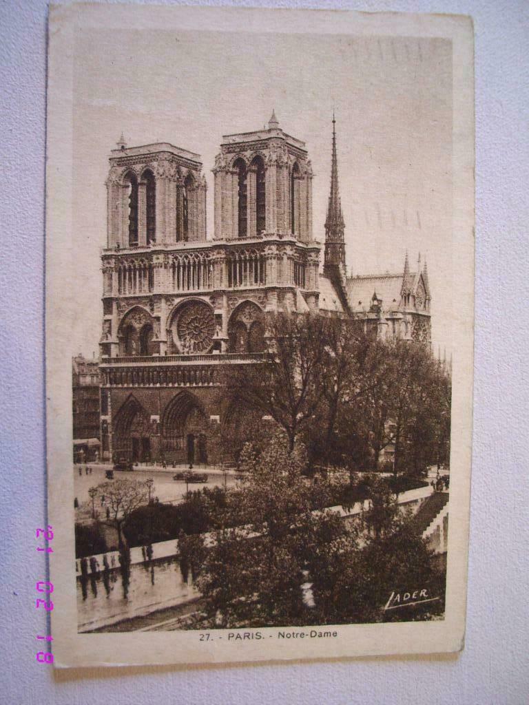 Postkaart : Paris : Notre-Dame 1934, Envoi, 1920 à 1940, Non affranchie, Bâtiment
