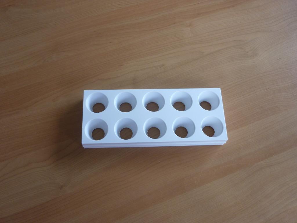 Witte dubbele eihouder eirekje eierhouder eiverdeler frigo, Maison & Meubles, Cuisine| Tupperware, Enlèvement ou Envoi