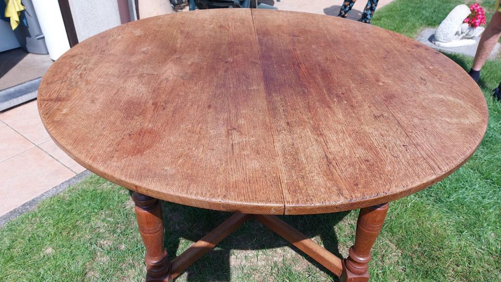 Table en bois de chêne dont la taille est réglable, Cinq personnes ou plus, Geen idee, 100 à 150 cm, Enlèvement