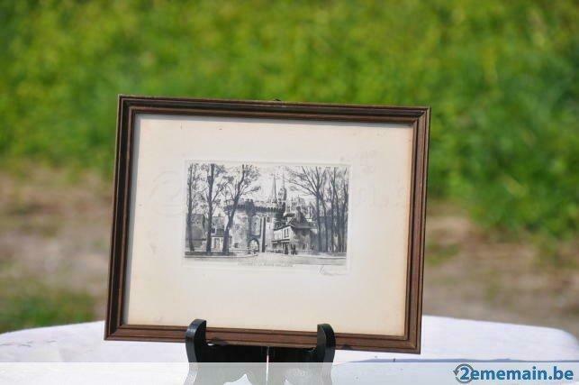 lithographie gravure Chartre la porte guillaume, Ophalen of Verzenden
