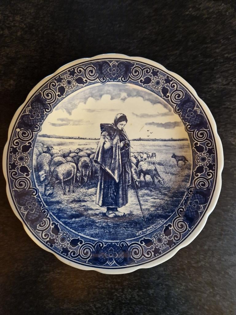 Vintage Delfts Blauw Chemkefa wandbord, Ophalen