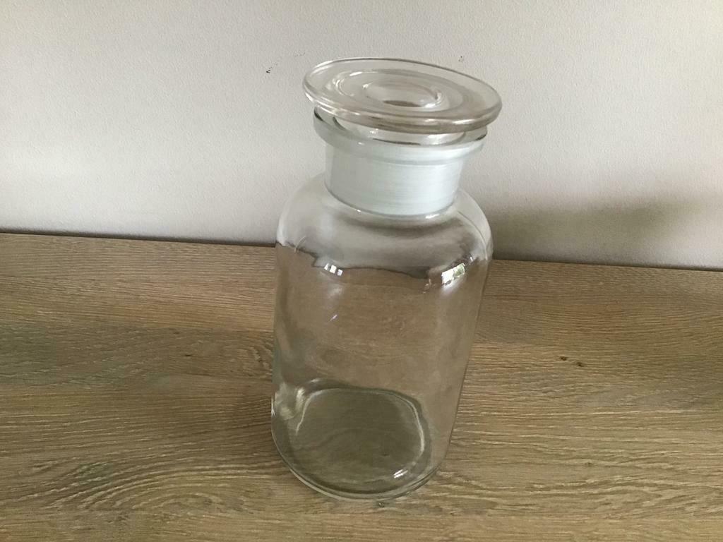 Flacon pharmacie vintage avec bouchon coupé, Enlèvement ou Envoi