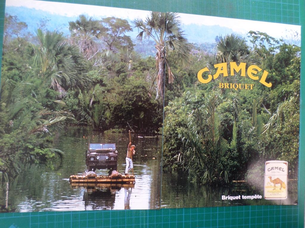 Camel briquet tempête - publicité papier - 1989, Verzamelen, Merken en Reclamevoorwerpen, Ophalen of Verzenden, Gebruikt, Overige typen