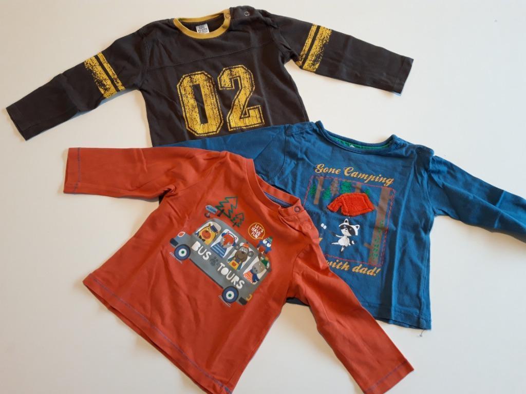 3 t-shirt - Maat 80, Kinderen en Baby's, Babykleding | Maat 80, Gebruikt, C&A, Ophalen of Verzenden, Jongetje