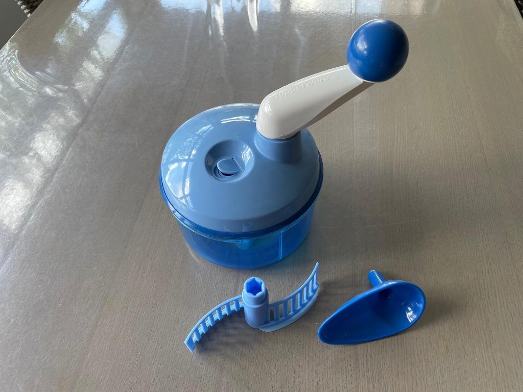 Tupperware Quickchef snij- of klopmachine blauw, Huis en Inrichting, Keuken | Tupperware, Ophalen of Verzenden, Blauw
