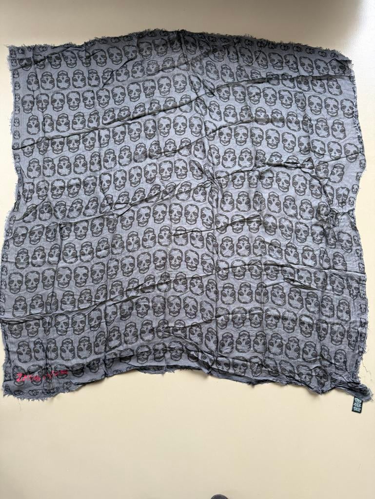 Weinig gedragen vierkanten shawl Zadig & Voltaire, antraciet, Zadig & Voltaire, Verzenden, Zo goed als nieuw, Sjaal
