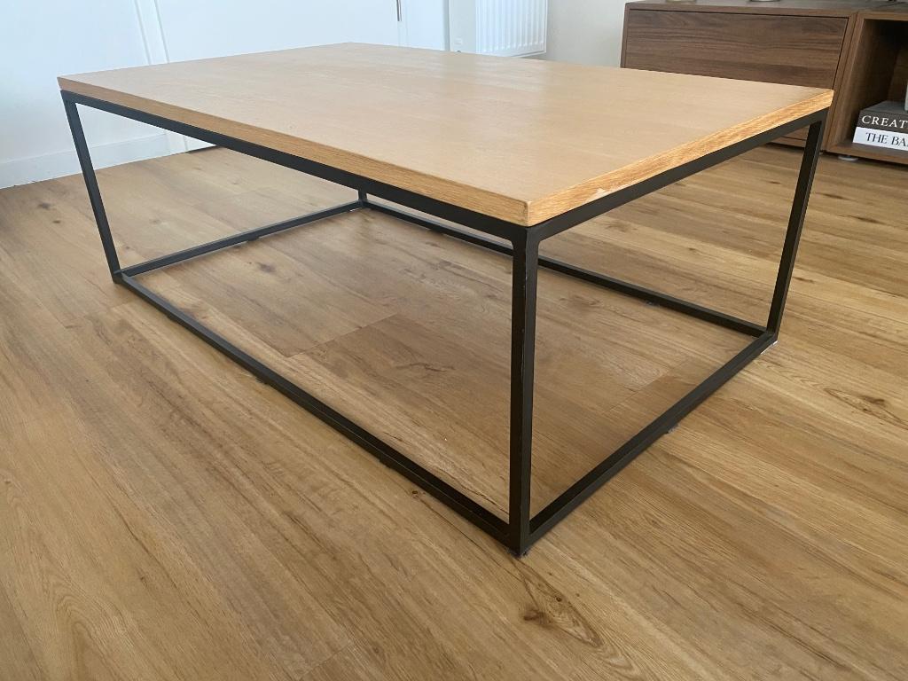Table basse, Huis en Inrichting, Tafels | Salontafels, Ophalen, Gebruikt, 100 tot 150 cm, Eikenhout