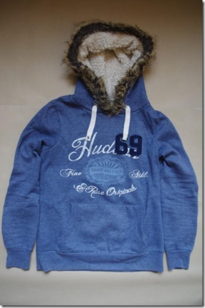 Hoodie met kap en teddy en pels, Kleding | Dames, Ophalen of Verzenden, Zo goed als nieuw, Blauw