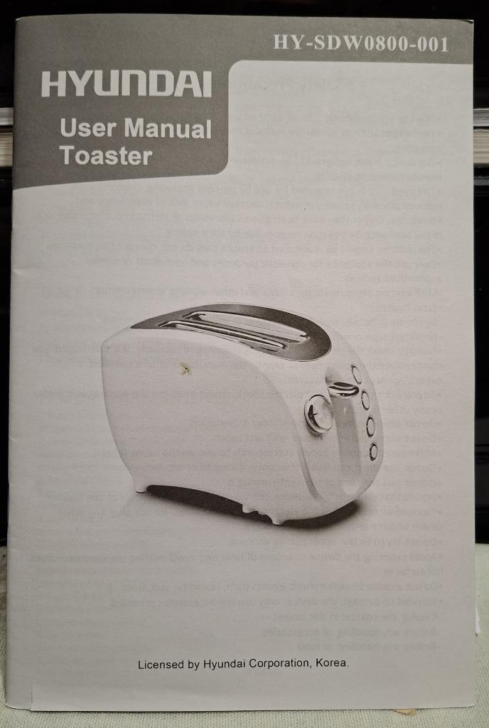 Toaster HYUNDAI 880W, Enlèvement, Neuf, Ramasse-miettes amovible