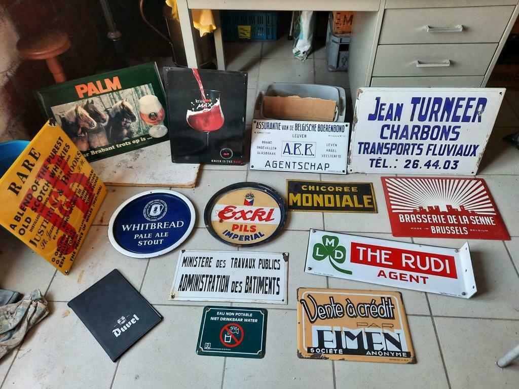 Emailleborden / plateaus en blikken borden . Duvel menukaart, Verzamelen, Merken en Reclamevoorwerpen, Gebruikt, Verzenden
