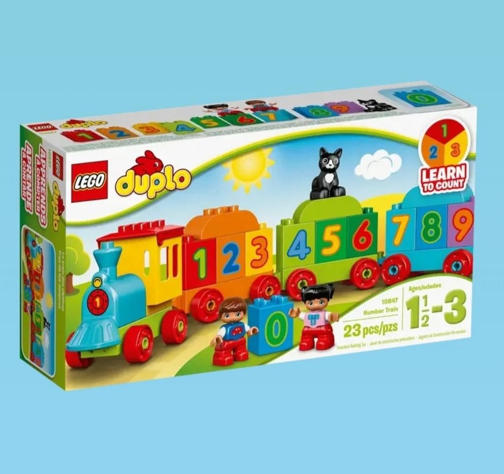 lego duplo getallentrein - 10847 - zonder doos, Ophalen of Verzenden, Zo goed als nieuw