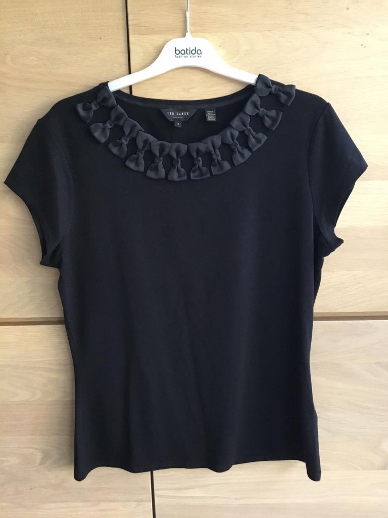 T-shirt TED BAKER LONDON, Kleding | Dames, T-shirts, Zo goed als nieuw, Maat 38/40 (M), Zwart, Ophalen of Verzenden
