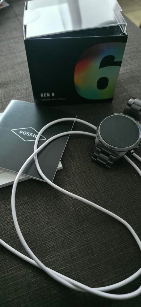 Fosil gen 6 smartwatch, Handtassen en Accessoires, Horloges | Heren, Ophalen, Zo goed als nieuw, Staal