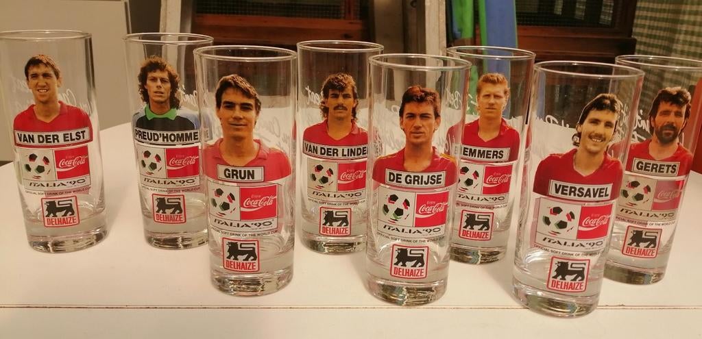 8 glazen Coca-Cola Wereldbeker Italië 1990, Ophalen