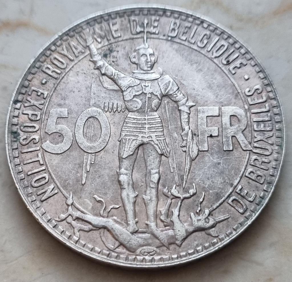 50 Francs Expo '35 A Frans / Kwaliteit, Enlèvement ou Envoi, Monnaie en vrac, Argent, Argent