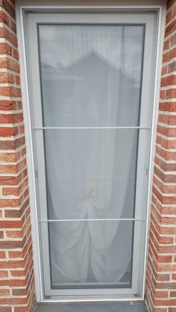 Aluminium vliegenraam wit 4 stuks, Ophalen