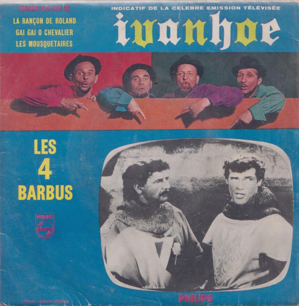Les quatre Barbus – Ivanhoe / Les Mousquetaires + 2 – EP, Enlèvement ou Envoi, Utilisé, Musique de films et Bande son, 7 pouces