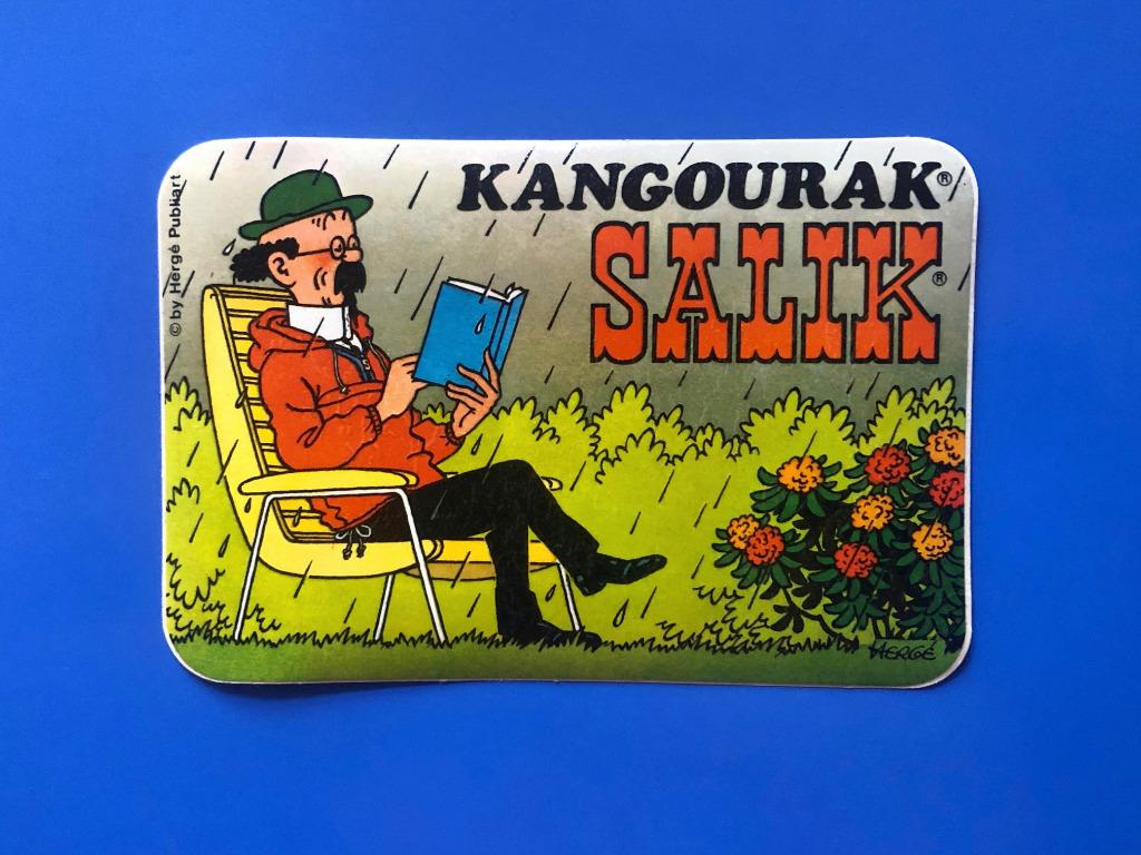 Tintin autocollant Kangourak Salik - Hergé Publiart 1980, Ophalen, Kuifje, Zo goed als nieuw, Overige typen