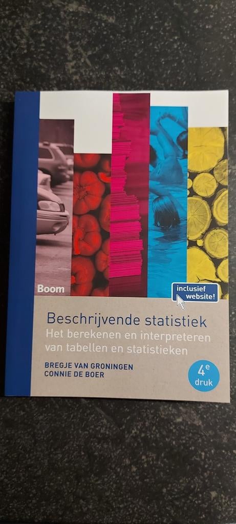 Connie van Boer - Beschrijvende statistiek, Boeken, Ophalen of Verzenden, Connie van Boer; Bregje van Groningen
