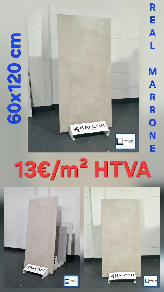 Carrelage 60x120 cm et Imitation parquet 20x120 cm, Enlèvement, Neuf, 10 m²² ou plus