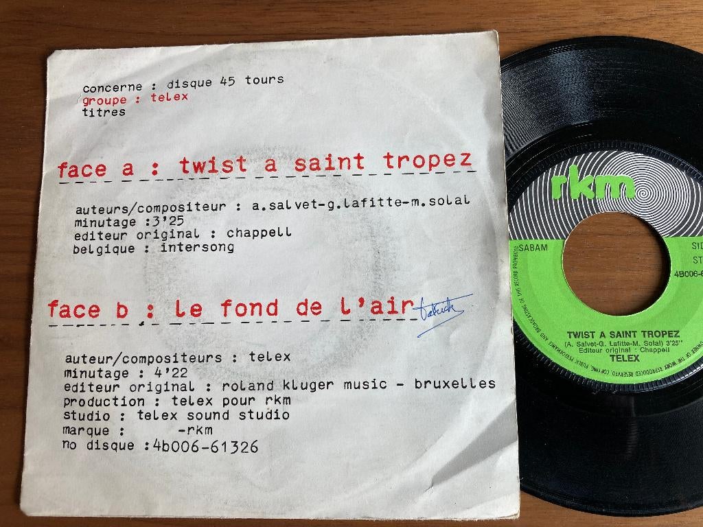 Telex – Twist A Saint Tropez, Ophalen of Verzenden, 7 inch, Pop, Single