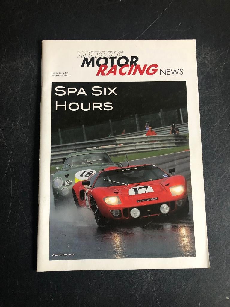 programmaboek Spa Six Hours 2014 Ford GT 40, Ophalen of Verzenden