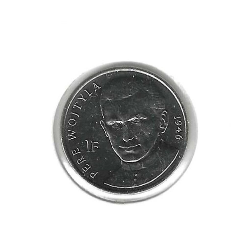 Congo, Dem. Rep., 1 Franc 2004, Pope as priest., Ophalen of Verzenden, Overige landen, Losse munt