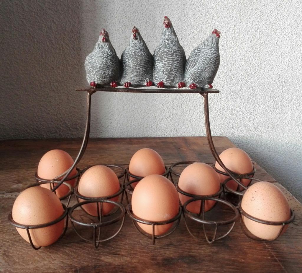 eierrek 4 kippen op rij ei eierrekje keuken cadeau, Ophalen, Nieuw