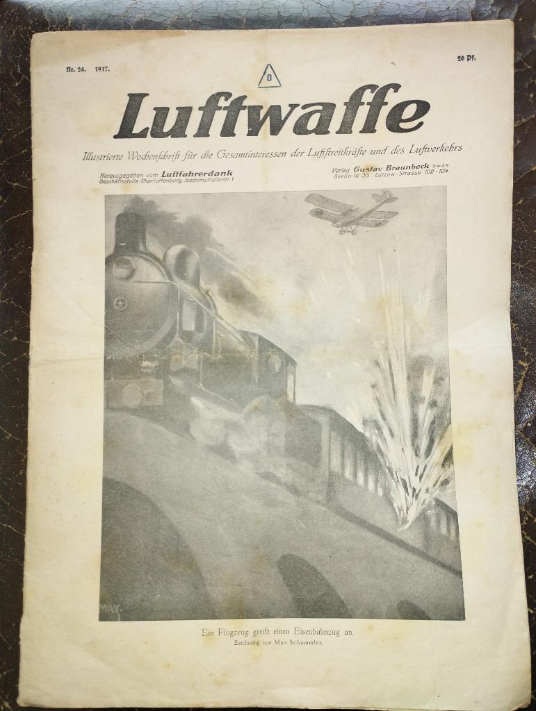 1917 WW I LUFTWAFFE magazine, Enlèvement, Armée de l'air, Livre ou Revue