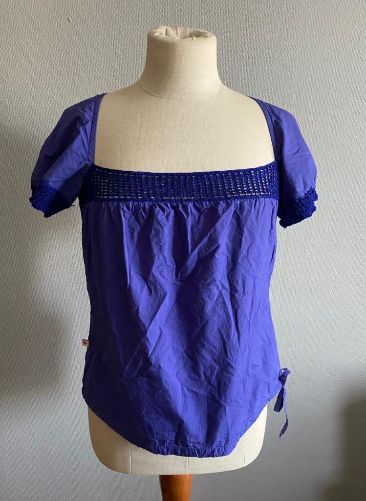 Paars topje Sessùn maat M, Maat 38/40 (M), Paars, Zo goed als nieuw, Korte mouw