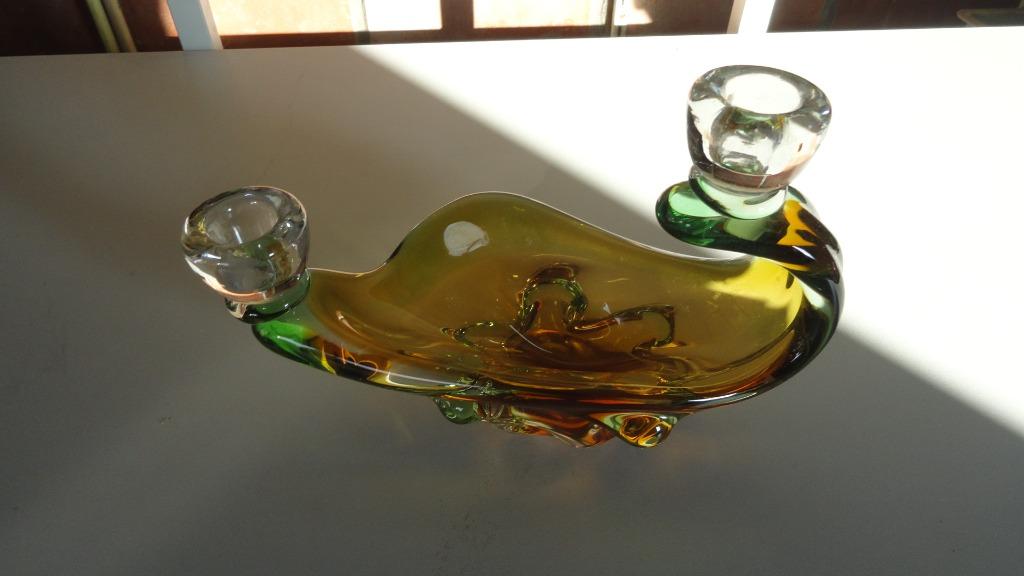 Murano schaal met 2 kadelaars, Ophalen of Verzenden