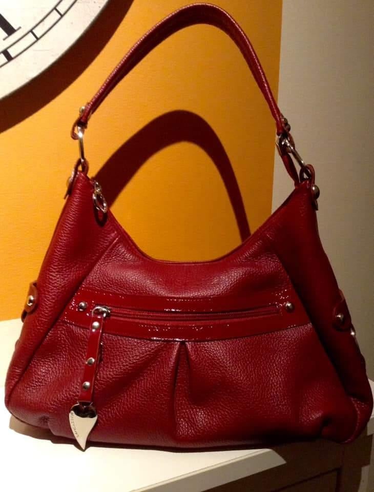 Lancaster vintage leren tas, Handtassen en Accessoires, Tassen | Damestassen, Ophalen of Verzenden, Nieuw, Rood, Handtas