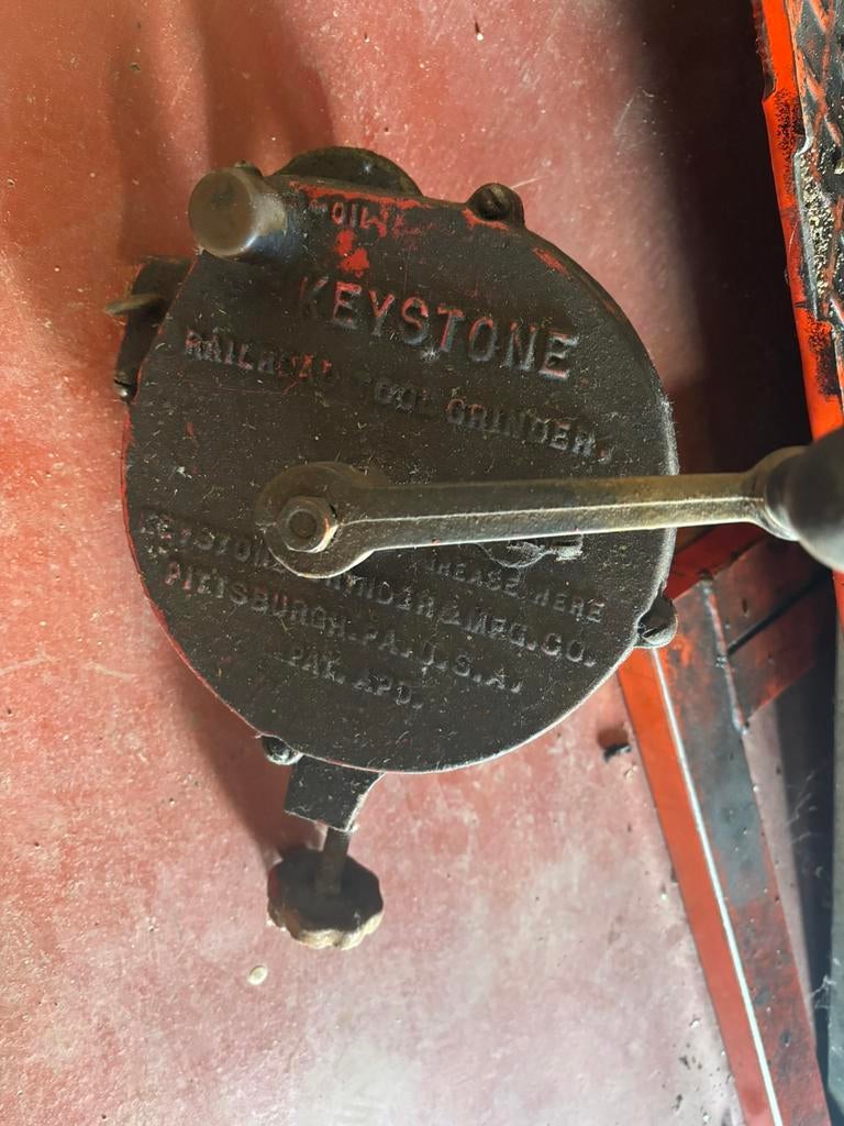 Manuele slijptol, slijpmolen Keystone, Antiek en Kunst, Ophalen of Verzenden