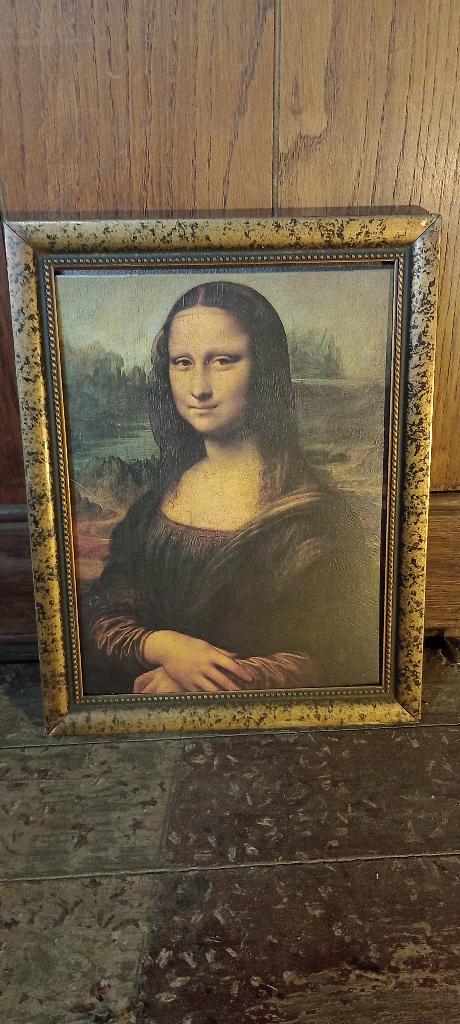 Prentreproductie Mona Lisa, 24x30, n166, Antiek en Kunst, Ophalen of Verzenden