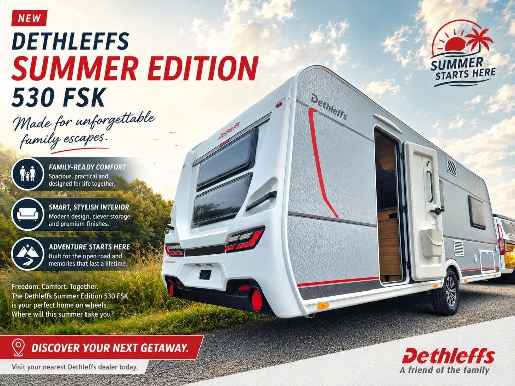 Dethleffs Summer Edition 530 FSK, Caravanes & Camping, Caravanes, 6 à 7 mètres, Entreprise, Jusqu'à 6, Dethleffs
