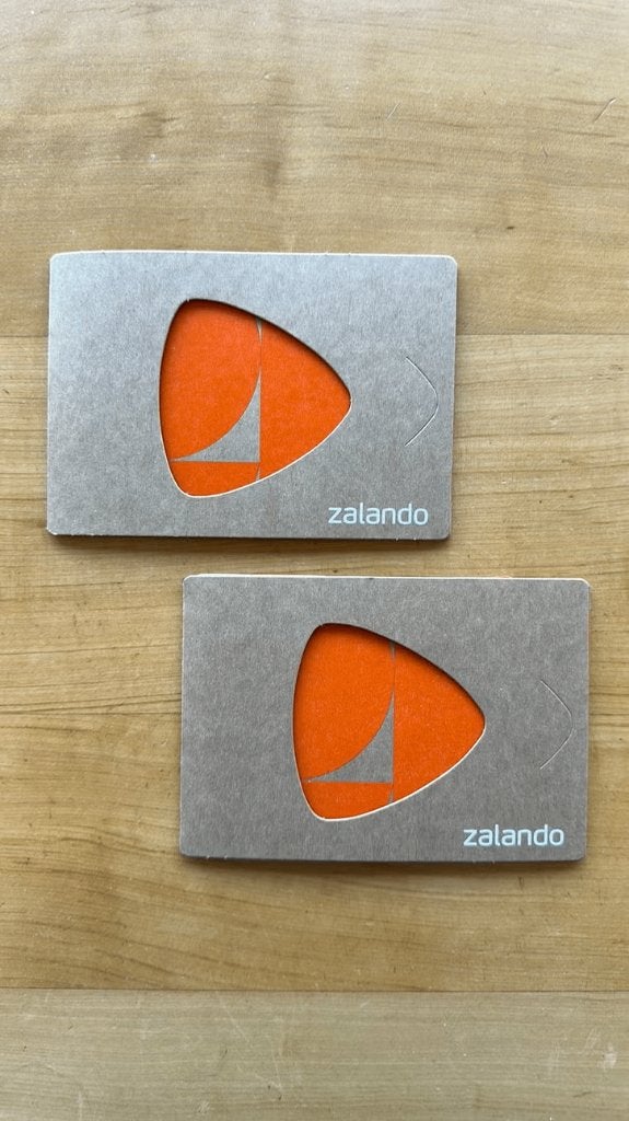 Zalando Cadeaukaart 2x €100, Tickets & Billets, Une personne, Bon cadeau, Autres types