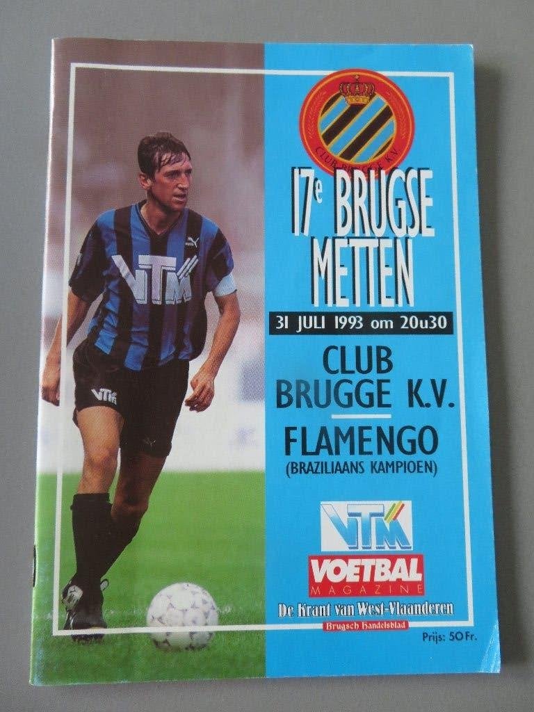 programmaboekje Brugse metten 1993 Club Brugge Flamengo, Ophalen of Verzenden, Zo goed als nieuw, Boek of Tijdschrift
