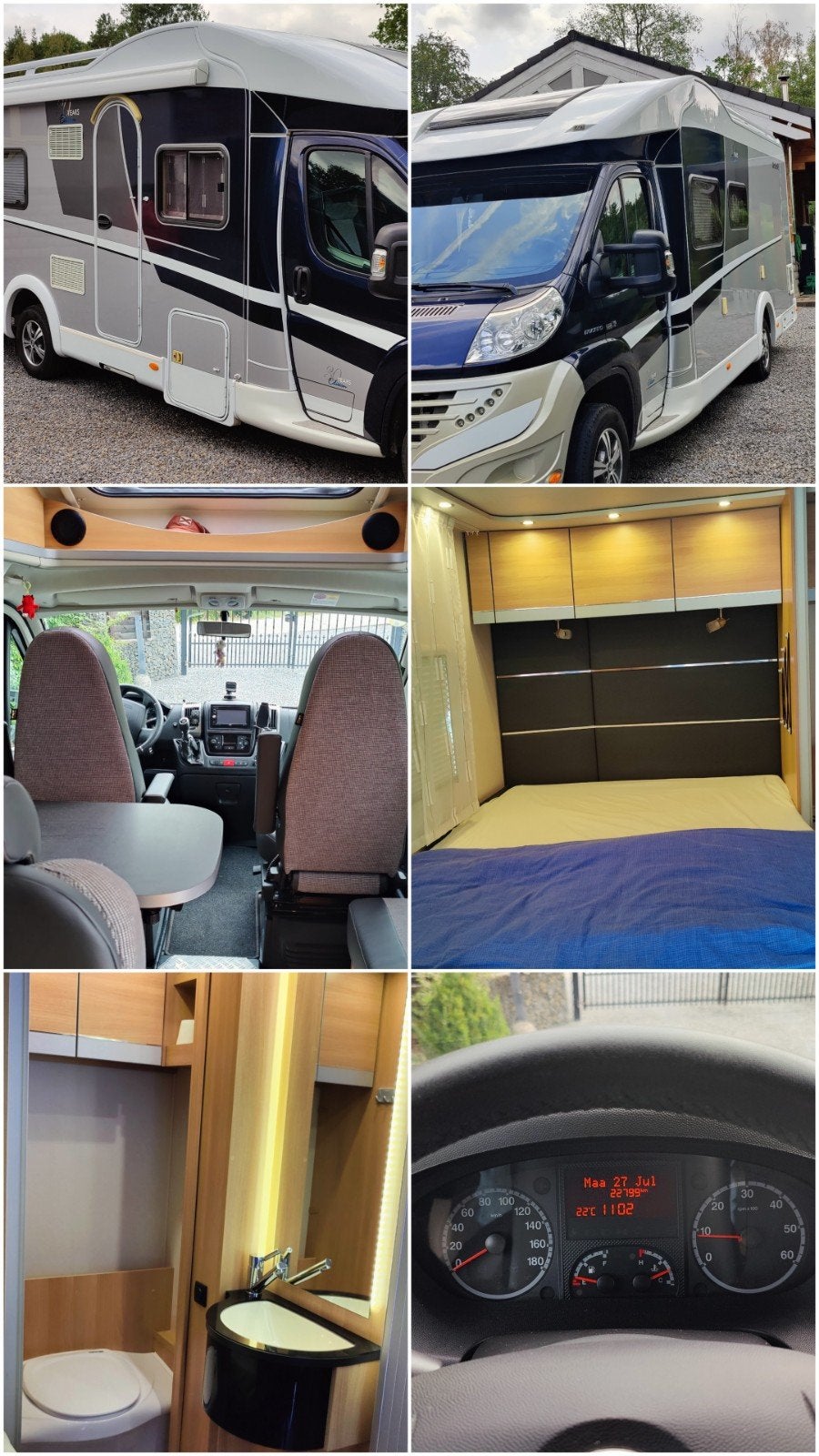 te koop camper, Standaard zit, TV, Fiat, Dethleffs